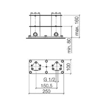Load image into Gallery viewer, Tara. 25943892-00 Floor-mounted Twin Handle Bath Mixer In Chrome w/concealed part

