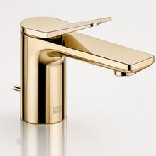Load image into Gallery viewer, Lisse' 33.500.845.47 (XV-004854) single lever basin mixer in champagne with pop-up waste and 130mm projection
