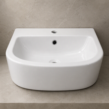 Load image into Gallery viewer, Ying WY101140050001 Heart VC wall hung wash basin in white with faucet hole &amp; overflow hole, without logo
