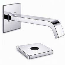 Load image into Gallery viewer, Rettangolo 26200.031 wall-mounted spout, 1/2" connections with projection 207 mm in chrome, 30606.031 Electronics Remote Control for Standing Spout in Chrome with Extra Long 190cm Power Line
