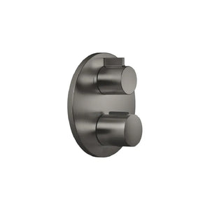 36426970-99 Wall-mounted Thermostatic Bath/Shower Mixer Trim Part Two-way in Dark Platinum Matt with 3542597090 Wall-mounted Thermostatic Shower Mixer Concealed Part
