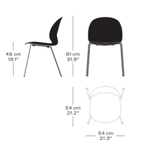Load image into Gallery viewer, N02 N02-10 Chair, 540w x 540d x 810h mm, Frame Chrome, Shell Black
