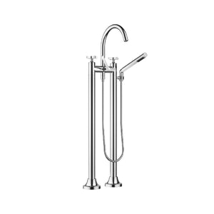 VAIA 25943809-00 Floor-mounted Bath Mixer w/Handshower Set in Polished Chrome (concealed part 3594497090 included)