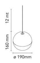 Load image into Gallery viewer, String Light Sphere Head 12mt cable F6480030 Suspension Lamp F6480030 - Black
