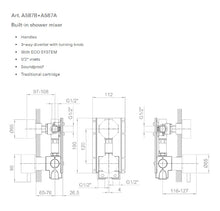 Load image into Gallery viewer, 27 02 A587B shower mixer in chrome (Af/21 Fukasawa 1700a587a Built-In Piece included)
