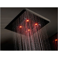 Load image into Gallery viewer, 32948.238 Ceiling/suspended ceiling version with RAIN/WATERFALL/SPRAY functions in Steel Mirror, 41510.031_43109.031 Thermostatic Mixer with 5 Separate Exits, Lateral body jetsx4, 27818979-00 hand shower set in Chrome
