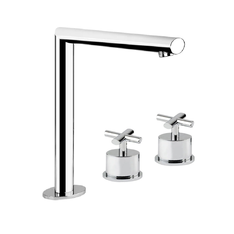 23091.031 ovale deck mounted spout with separate control in chrome with 23308.031 Separate Control