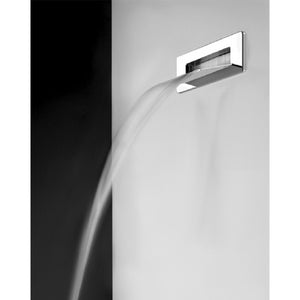 39900.238 Rettangolo External Part for Wall Fixing Waterfall Shower Spout  Finish: Mirror Steel with  39892.238 built-in part