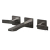 Rilievo 59091.707 external parts for three hole basin mixer,170mm projection in 707 Black Metal Brushed PVD with  45089.031 built-in part