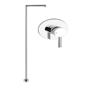 Ovale 23095.031 Floor-Mount Basin Spout 1024 mm with Separate Control  23110.031 External part in Chrome & 46112.031 Concealed part