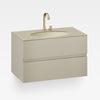 856717820 Basin vanity with Two Drawers 1200 X 590 X 570 mm in Greige with 327762.000 One Undercounter Basin in white
