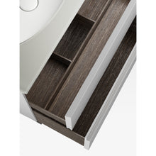 Load image into Gallery viewer, 856716819 Furniture with Two Drawers 1550 X 590 X 570 mm in Silver with 327762.000 Two Undercounter Basins in white
