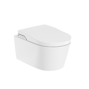 Inspira In-Wash 803060001 Vitreous China Rimless Wall Hung Smart Toilet 390 X 562 X 476 mm in White with Horizontal Outlet (Eu)