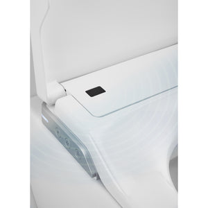 Inspira In-Wash 803060001 Vitreous China Rimless Wall Hung Smart Toilet 390 X 562 X 476 mm in White with Horizontal Outlet (Eu)