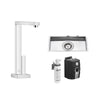 Lot 17861680-06 Single-lever Water Dispenser Hot & Cold in Platinum Matt, 12.893.970.90 Hot Water Tank with Filter in UK Version, 38000000-86 sink