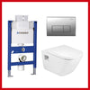 A346477000 (EU) Gap wall hung toilet with A801472004 (EU) Gap seat and cover color: white, concealed cistern and Kappa 50 flush plate