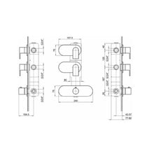 Load image into Gallery viewer, Mare 51022002b + 19003902a Two-Way Thermostatic Built-In Bath and Shower Mixer in Chrome
