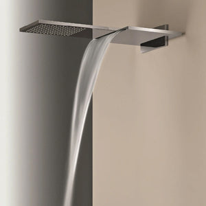 Fantini 86 02 8035B + 86 00 8035A Milano/Venezia double showerhead in chrome with rain & cascada flow