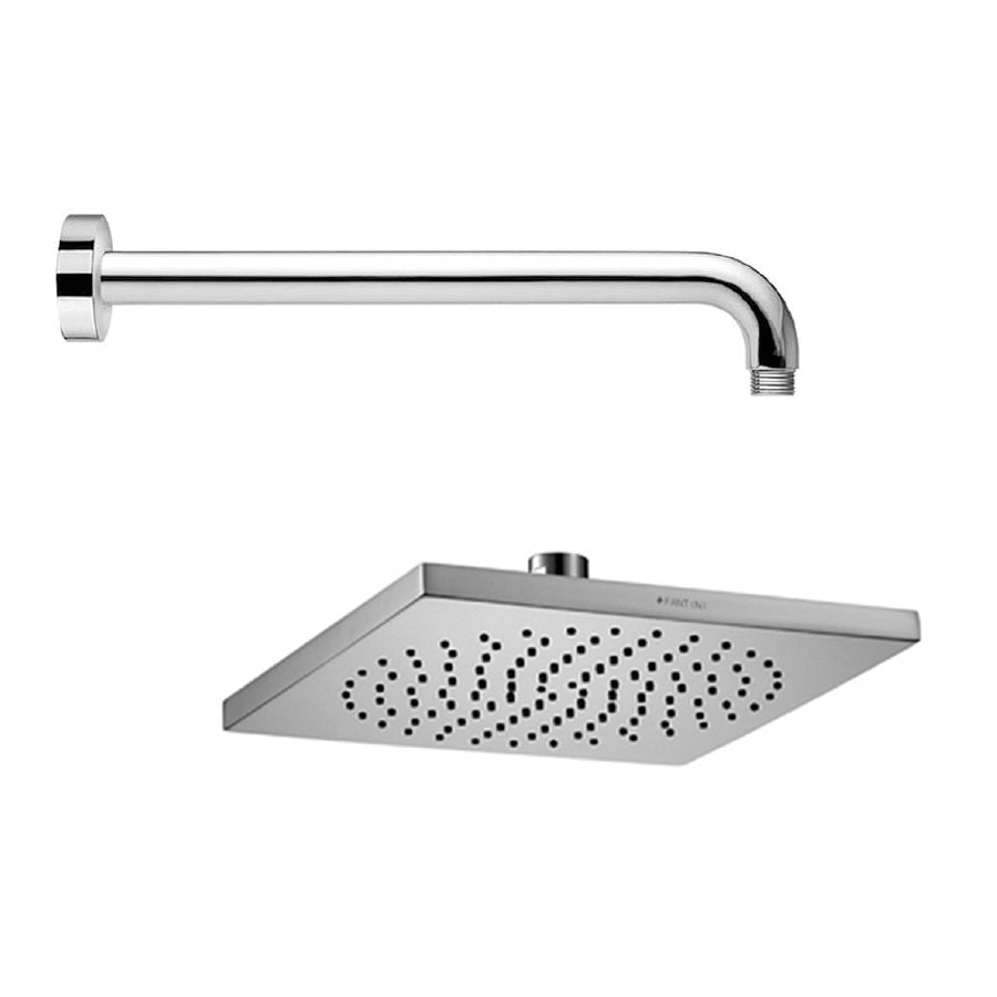 86 02 8082 Shower Arm 300mm & 86028008 Docce Squared Shower Head Finish: Chrome