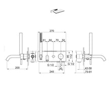 Load image into Gallery viewer, Nostromo 5093e321b +22 00 D020a Bathmixer in Brushed Stainless with Spout

