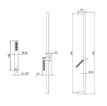 Load image into Gallery viewer, Fantini 86 P9 9247 Milano shower rail in matt copper PVD with 90 P9 8783 headshower
