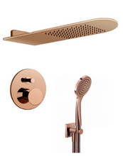 Load image into Gallery viewer, Cono 2-way control 45079.030 with 44673 concealed part, wall mounted head shower 45163.030, hand shower 59123.030set
