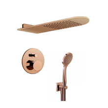 Load image into Gallery viewer, Cono 2-way control 45079.030 with 44673 concealed part, wall mounted head shower 45163.030, hand shower 59123.030set
