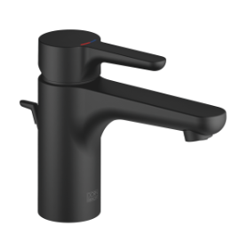 Yamou 33501831-69 Single-lever basin mixer with pop-up waste in Soft Black