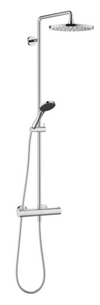 34459832-00 YAMOU Showerpipe with shower thermostat in polished chrome