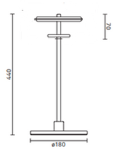 Load image into Gallery viewer, Blossi 1 2028010 Table Lamp, 230w x 230d x 440h mm, Frame Black and Opal, 6W Integrated LED, 255 lm 2585K 230V, IP20
