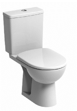 E100 toilet pan, cistern and seat & cover in white [普通板]