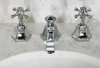 Cubist 20.700.583.08 Deck-Mounted Basin Mixer in Platinum