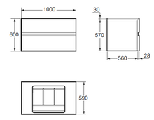 Load image into Gallery viewer, 856538821 Furniture 1000 X 590 mm with 327761 Countertop Washbasin 650 X 550 mm in Nero
