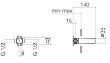 Load image into Gallery viewer, DCA 36.705.585.00 WALL-MOUNTED BASIN MIXER FINISH: CHROME PLATED

