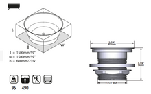 Load image into Gallery viewer, TAINSWNO TAI-N-SW-NO Free standing Bathtub 1500 x 1500mm in QUARRYCAST™ white with K-12-PC waste kit

