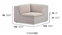 Load image into Gallery viewer, Lou sofa Right Module and Corner Module in Fibre Clay 107 and Cool Taupe 452 Fabric
