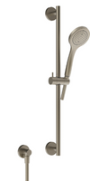 47306.727 Emporio sliding rail in brushed brass PVD with antilimestone handshower, hose and water outlet