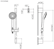Load image into Gallery viewer, 26413832-69 Shower set for Yamou and Yarre series in Soft Black
