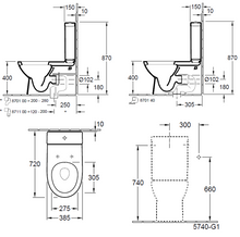 Load image into Gallery viewer, 5640.10.01 Tube washdown toilet 385 x 710 mm, 5740.G1.01 Tube cistern side inlet, 9m20c1.01 Tube Seat &amp; Cover  in white
