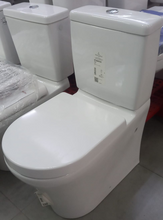 Load image into Gallery viewer, O.Novo 4606F3.01 (4606R0.01)+5744H1 (5758R1) toilet with drilled side-hole &amp; ring cap, Banoca 535212 with hinge C2802H (U8) softclose Eco duroplast seat and cover color: white (01)
