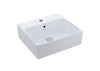 WBAAGM111WW Gemelli above counter square washbasin 450 x 410 mm in white
