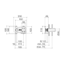 Load image into Gallery viewer, 36.816.782.00+ 35.806.970.90Wall-Mounted Single-Lever Basin Mixer in Chrome 240mm projection 
[concealed part included]
