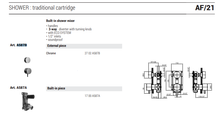 Load image into Gallery viewer, 27 02 A587B shower mixer in chrome (Af/21 Fukasawa 1700a587a Built-In Piece included)
