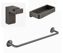 Load image into Gallery viewer, 83200710-99 Towel Bar + 83060809-99 Towel Bar + 83251710-99 Hook in Dark Platinum Matt
