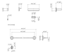 Load image into Gallery viewer, 83200710-99 Towel Bar + 83060809-99 Towel Bar + 83251710-99 Hook in Dark Platinum Matt
