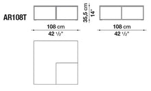 Load image into Gallery viewer, Area Ar108t_cn Small Table 1080 X 1080 X 355 mm in 4516l Glossy Desert with Support Frame in Black Chrome Painted
