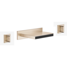 Load image into Gallery viewer, 13415979-46 WATER SHEET Cascade spout with 36312706-46 + 36312707-46 + 3562197090 + 3567197090 wall valves in Brushed Champagne
