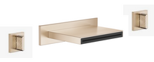 Load image into Gallery viewer, 13415979-46 WATER SHEET Cascade spout with 36312706-46 + 36312707-46 + 3562197090 + 3567197090 wall valves in Brushed Champagne
