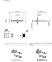 Load image into Gallery viewer, 13415979-46 WATER SHEET Cascade spout with 36312706-46 + 36312707-46 + 3562197090 + 3567197090 wall valves in Brushed Champagne
