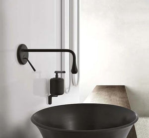 Goccia 38014.099 Wall-Mounted Liquid Soap Dispenser in Black Gres